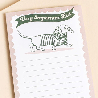 Lisa Angel - Sausage Dog Very Important List - The Flower Crate