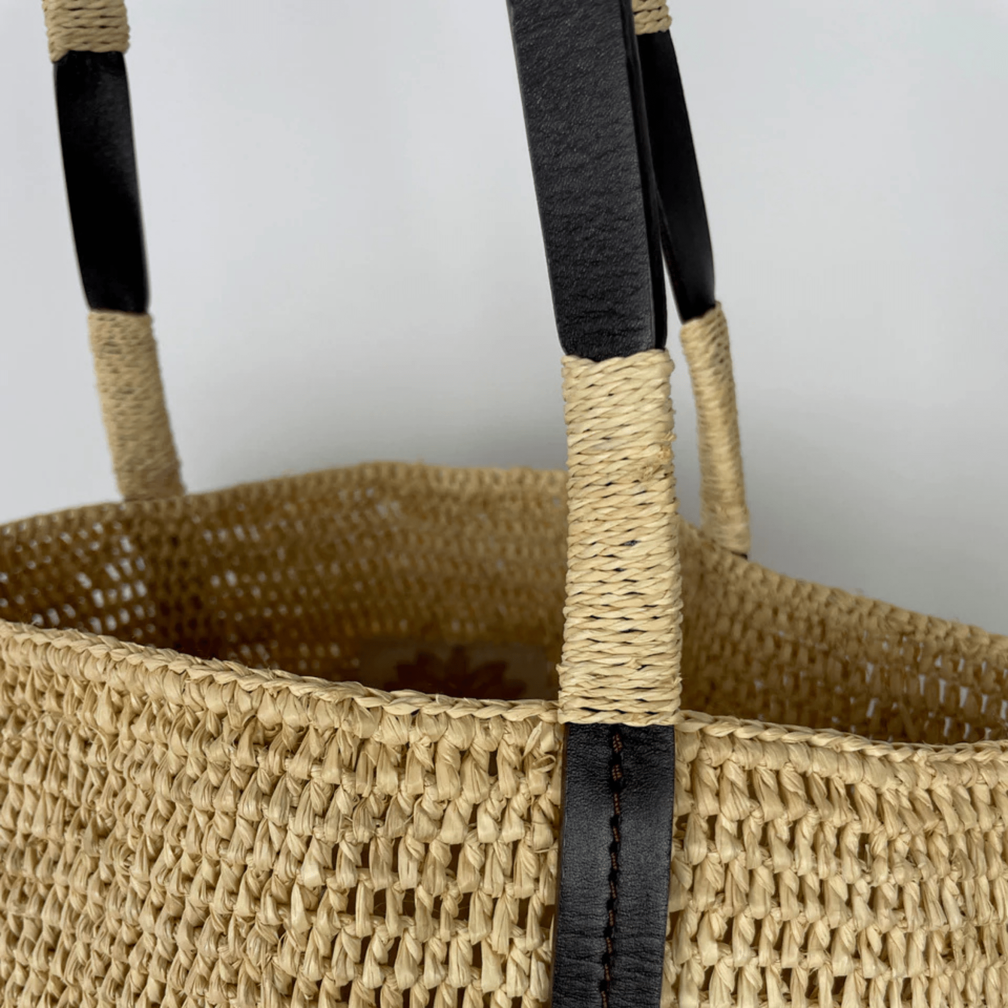 Made in Mada - Alice Raffia & Leather Bag - The Flower Crate