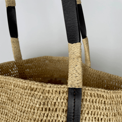 Made in Mada - Alice Raffia &amp; Leather Bag - The Flower Crate