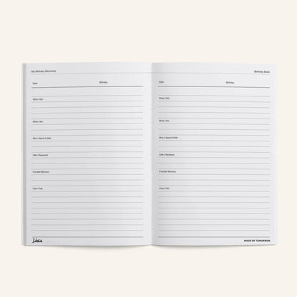 Made of Tomorrow - Sidekick Journal, Birthday Book - The Flower Crate