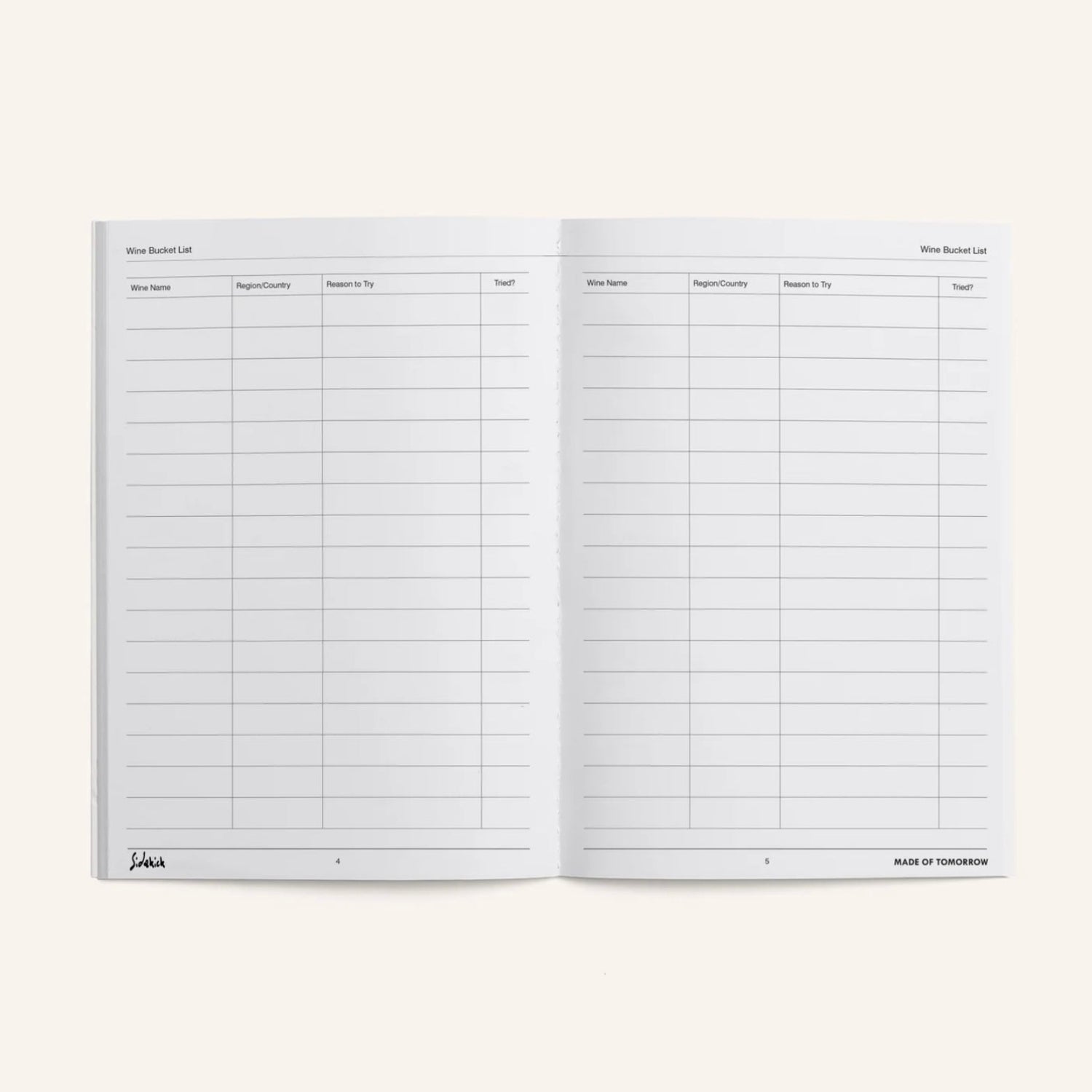 Made of Tomorrow - Sidekick Journal, Wine I Like - The Flower Crate