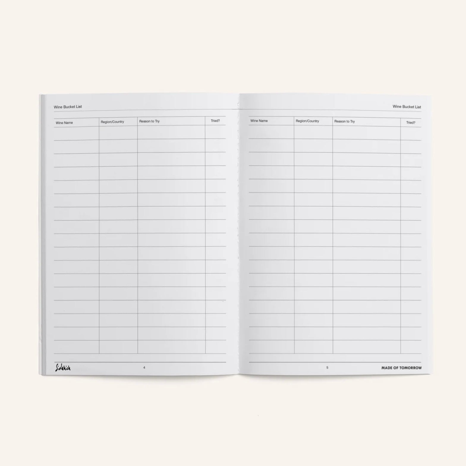 Made of Tomorrow - Sidekick Journal, Wine I Like - The Flower Crate