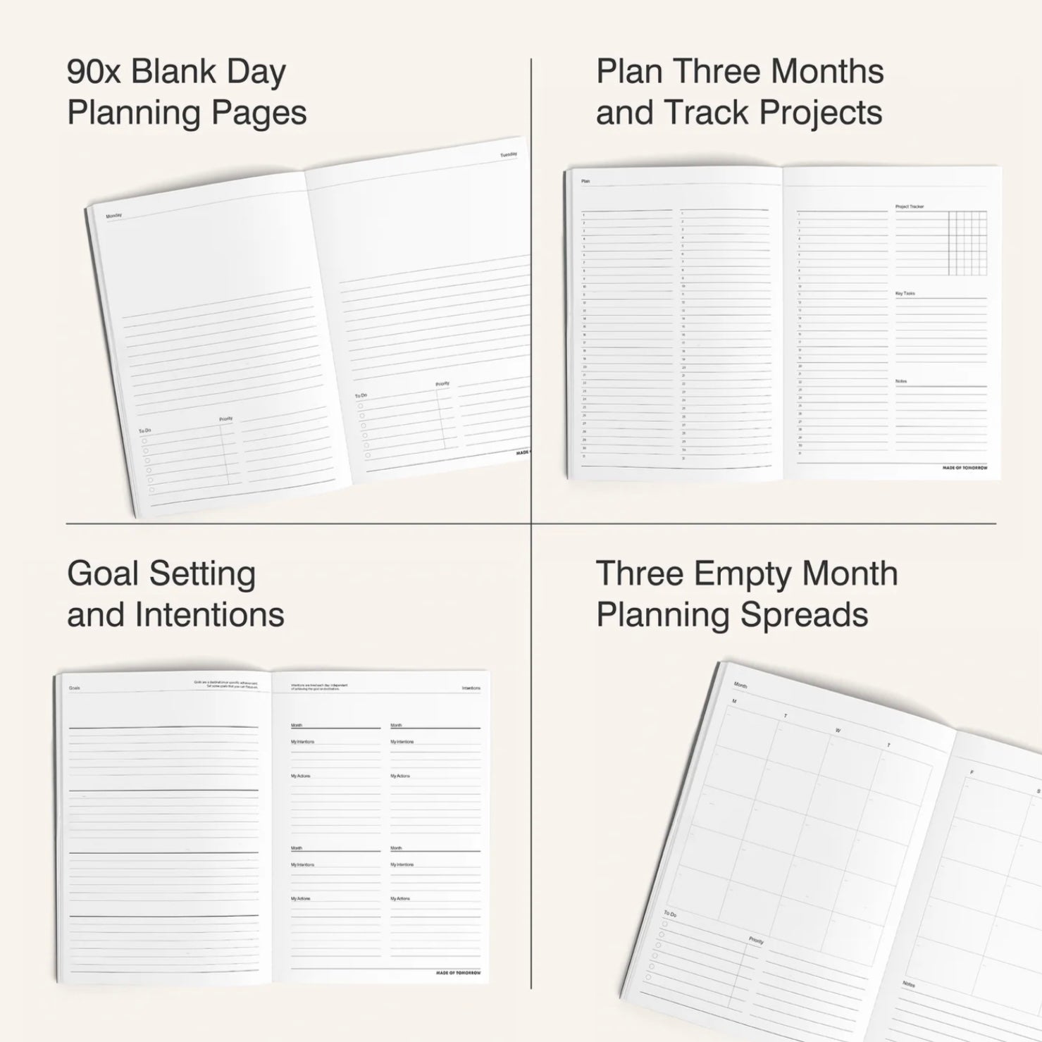 Made of Tomorrow - Three Monthly Planner, Azure - The Flower Crate
