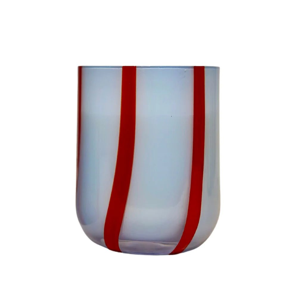 Maegen - Alina Drinking Glass, Blue &amp; Red - The Flower Crate