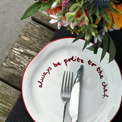 Maegen - Statement Plate, Be Polite - The Flower Crate