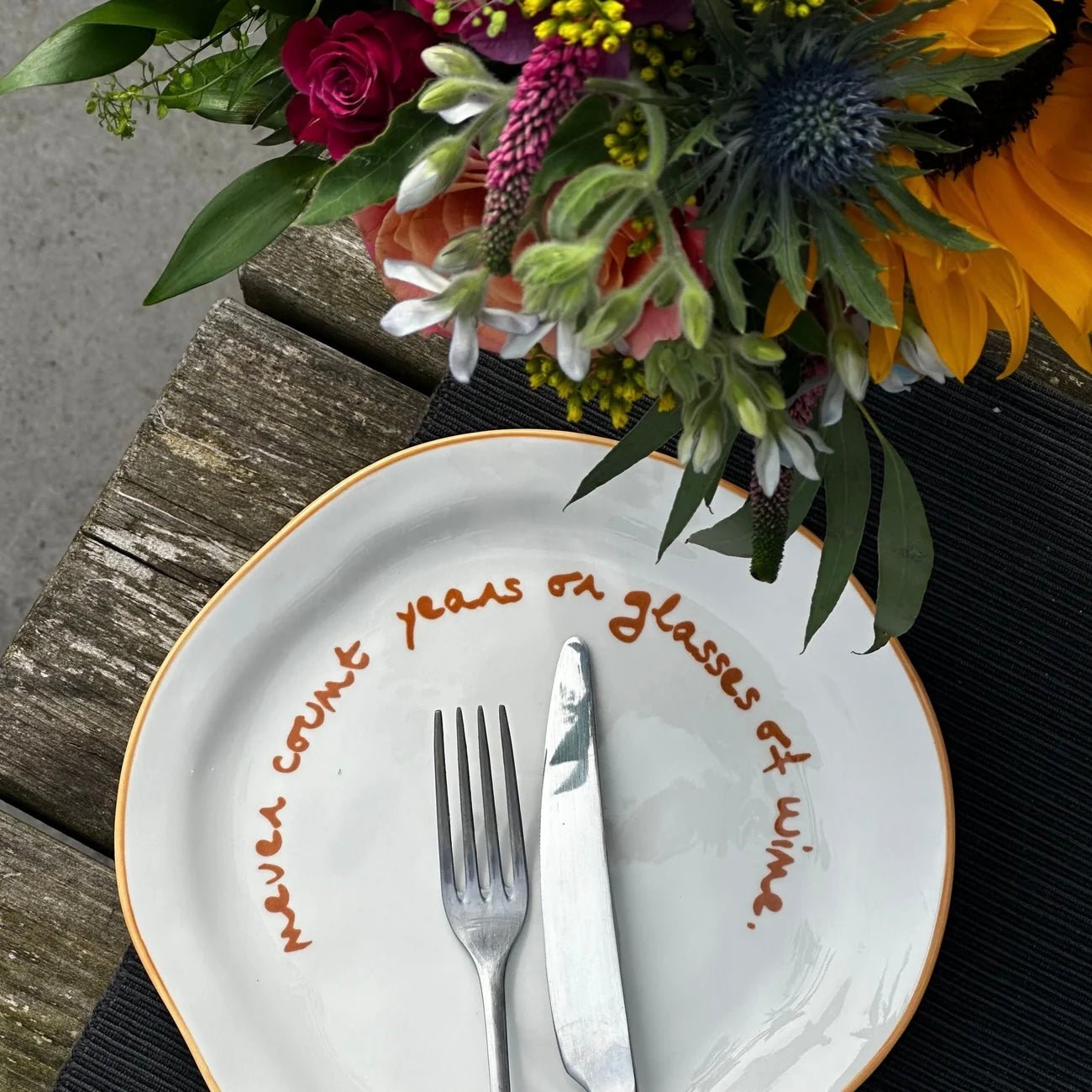 Maegen - Statement Plate, Never Count - The Flower Crate