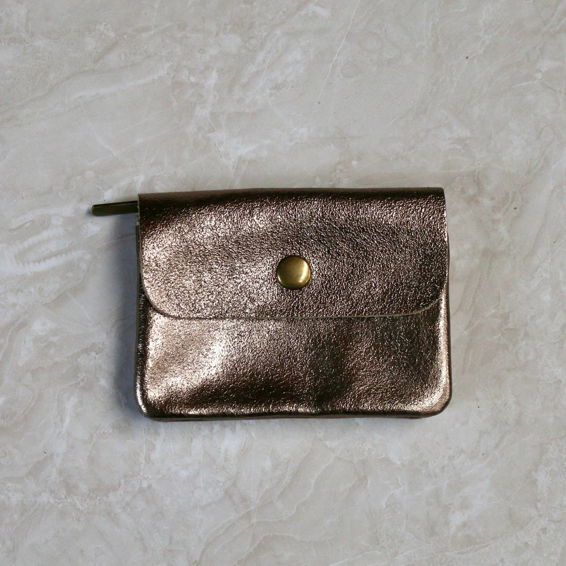 Maison Fanli - Metallic Leather Coin Purse - The Flower Crate