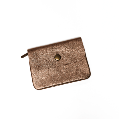 Maison Fanli - Metallic Leather Coin Purse - The Flower Crate