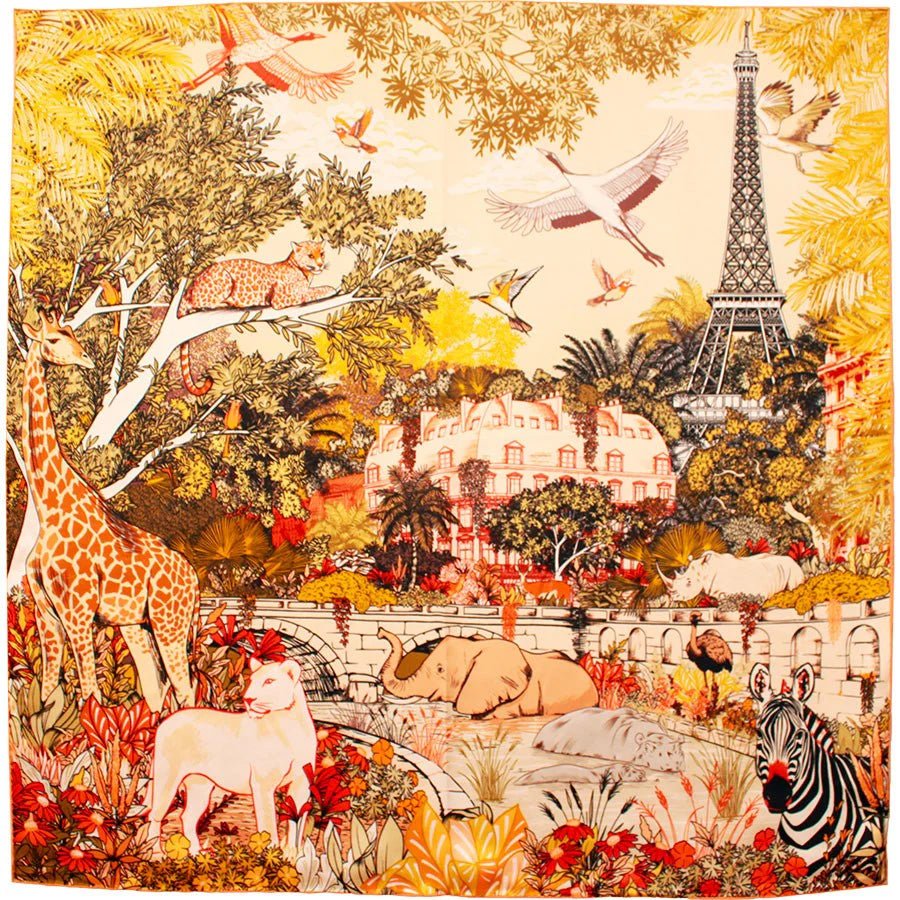 Maison Fanli - Silk Scarf, Wild Paris - The Flower Crate