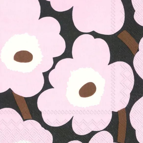 Marimekko - Unikko Rose Cocktail Napkins - The Flower Crate