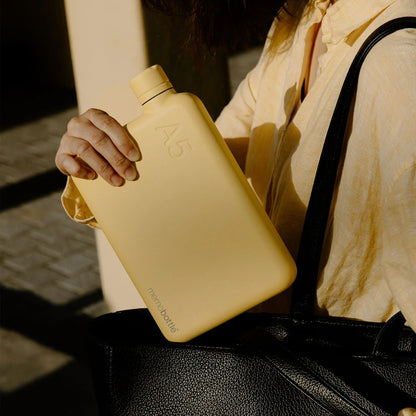 Memobottle - A5 Stainless Steel, Butter Yellow - The Flower Crate