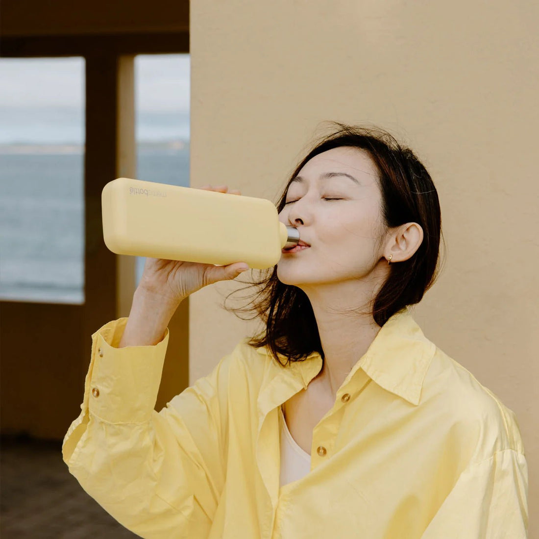 Memobottle - Slim Stainless Steel, Butter Yellow - The Flower Crate