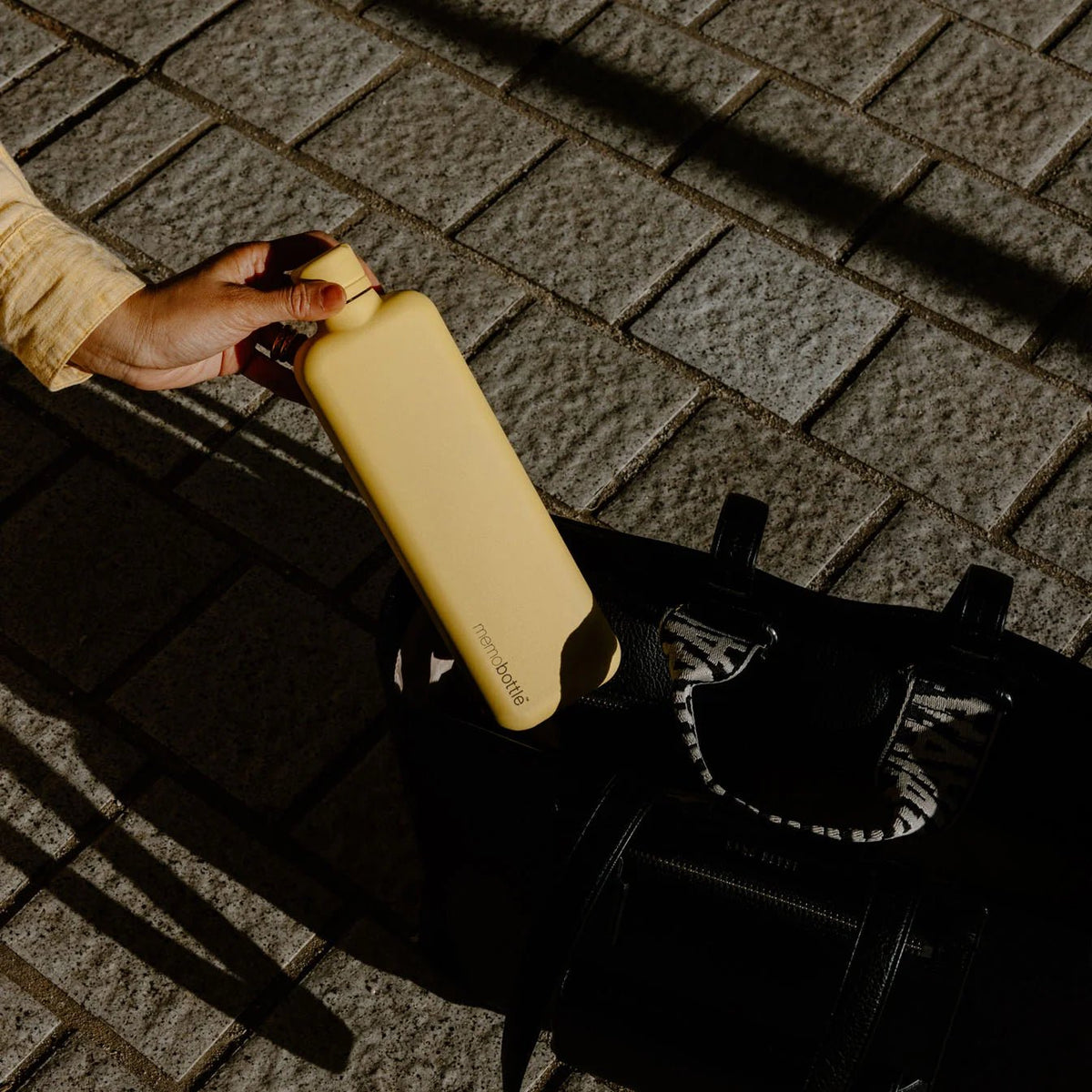 Memobottle - Slim Stainless Steel, Butter Yellow - The Flower Crate