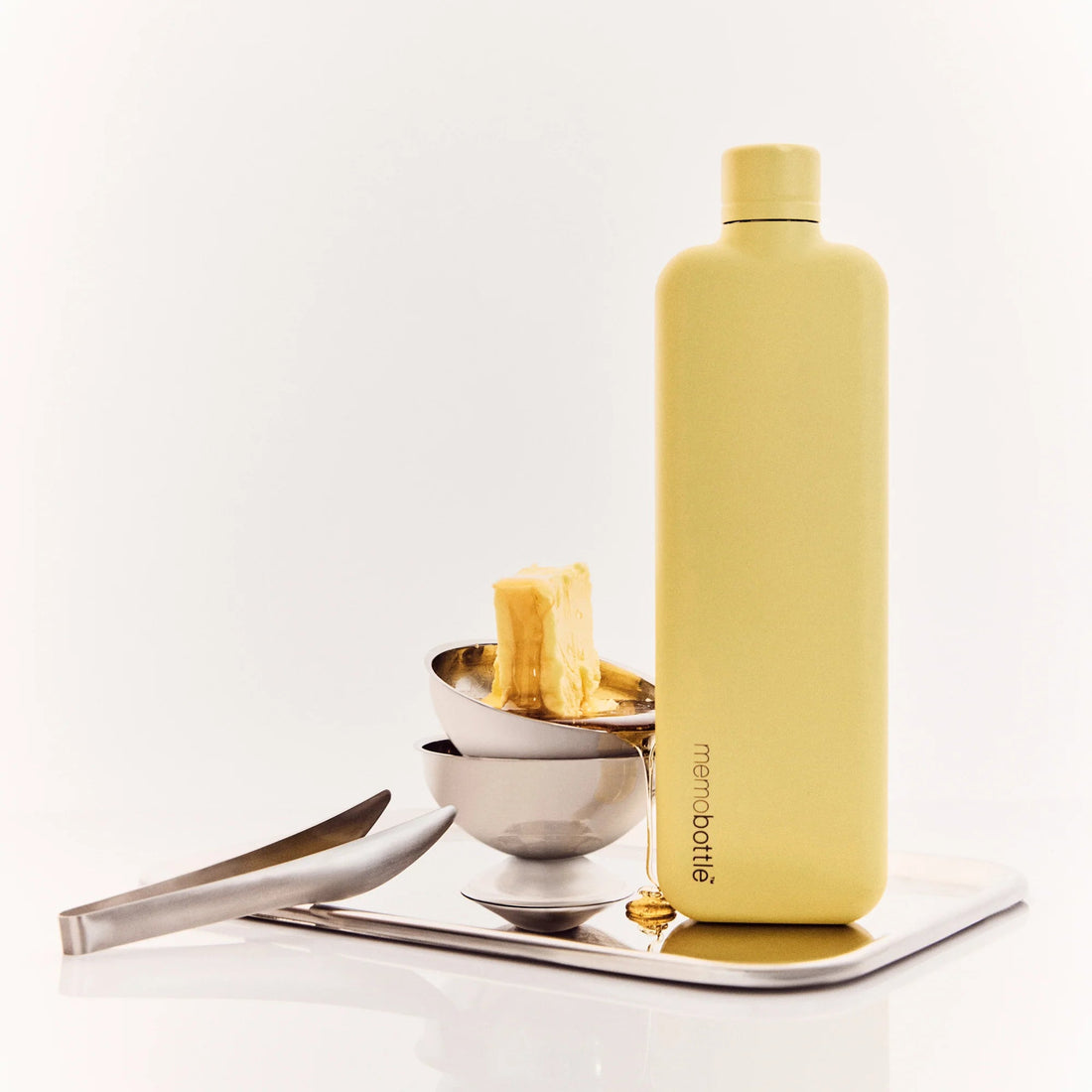Memobottle - Slim Stainless Steel, Butter Yellow - The Flower Crate