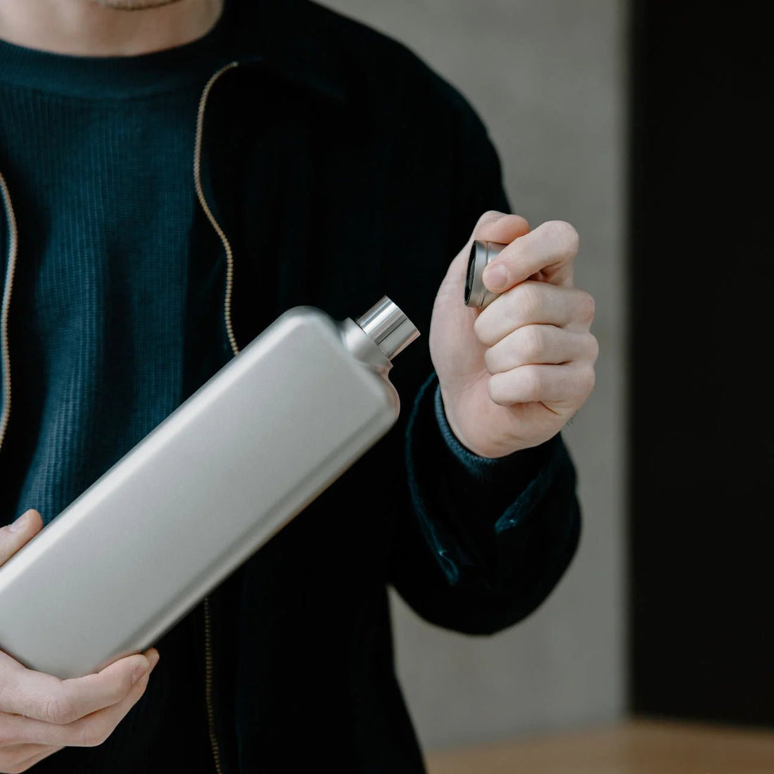 Memobottle - Slim Stainless Steel, Silver - The Flower Crate