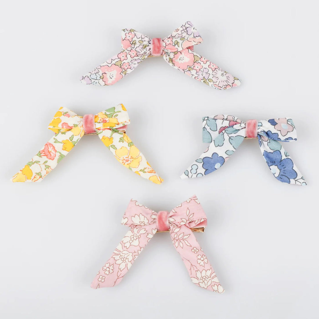 Meri Meri - Floral Pattern Bow Hair Clips - The Flower Crate