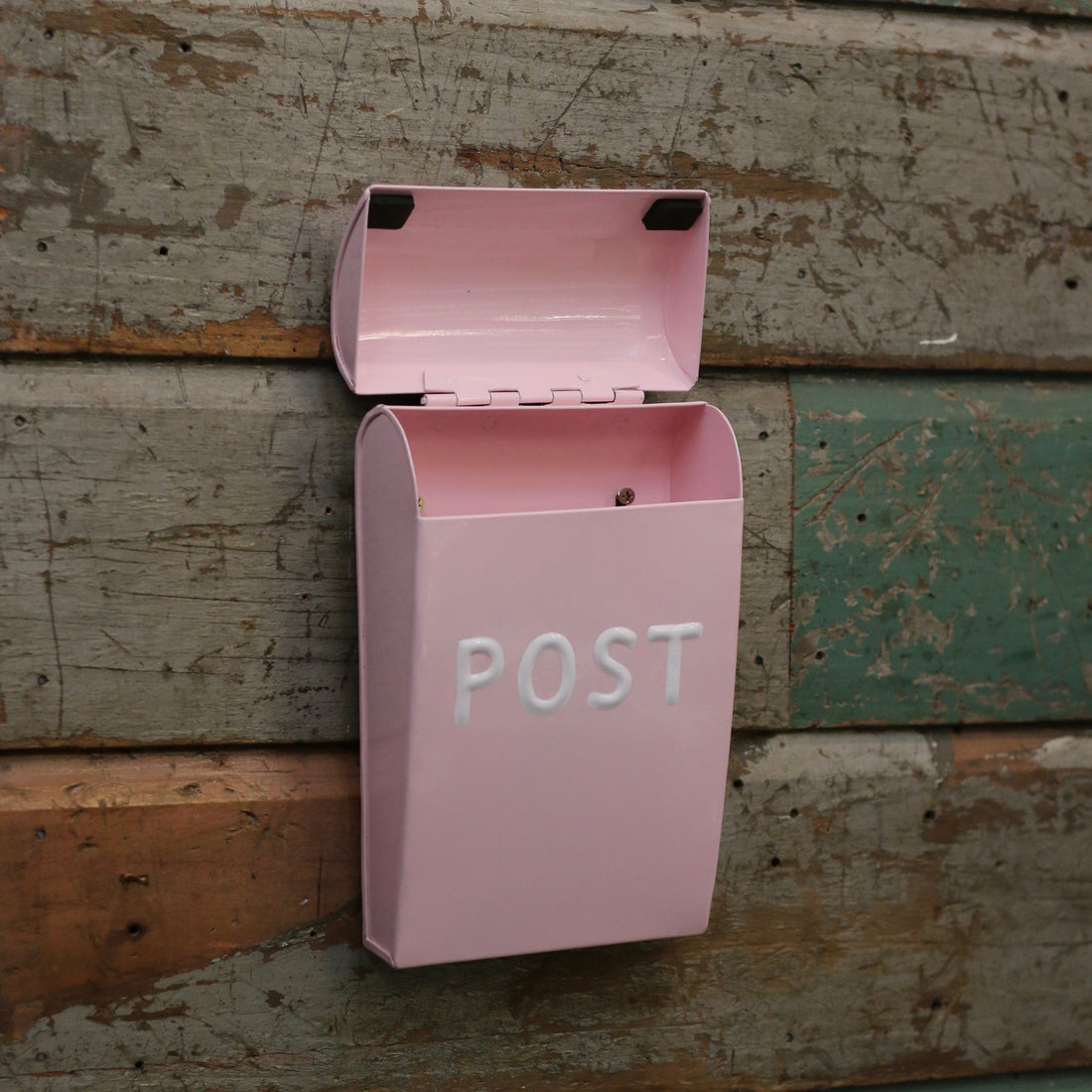 Metal Post Box - Pink - The Flower Crate