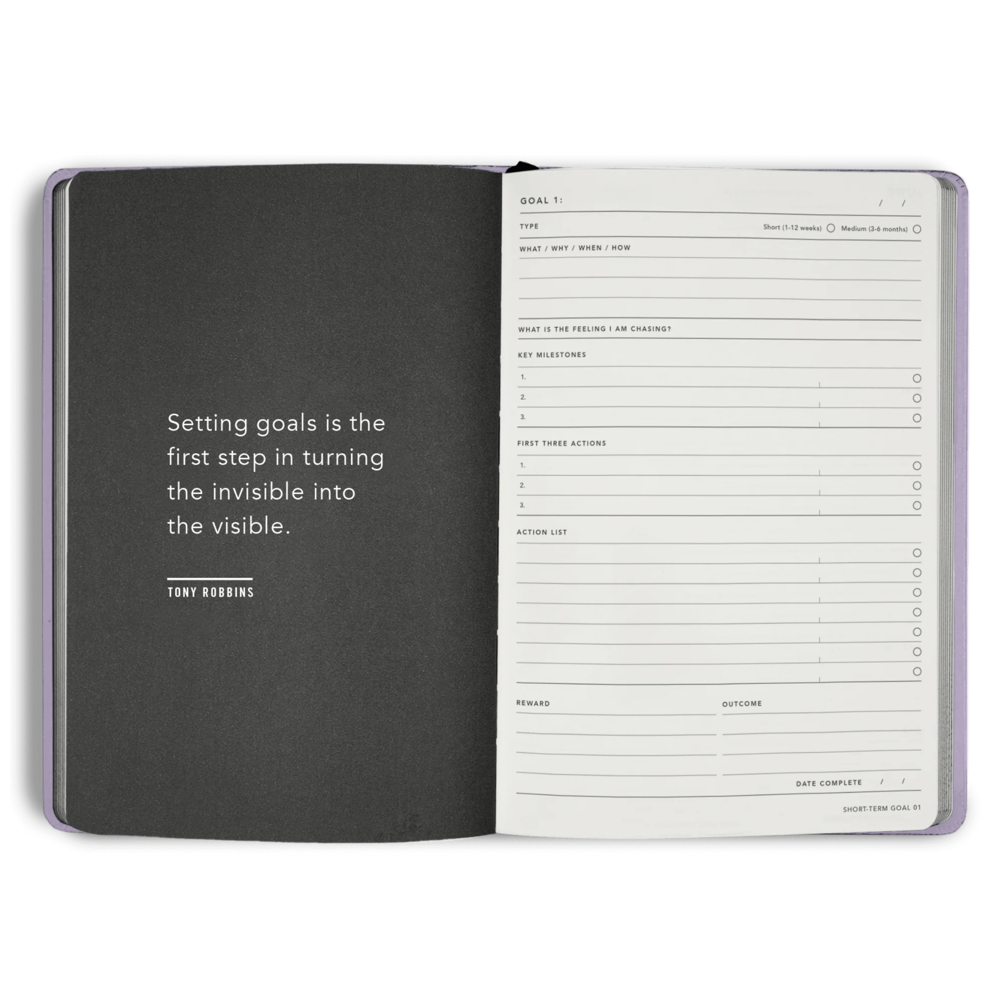 MiGoals - 2026 Lilac Weekly Spread Diary - The Flower Crate