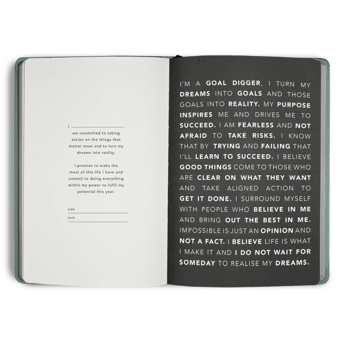 MiGoals - 2026 Sea Green &quot;From the Little Things&quot; Weekly Notes Diary - The Flower Crate