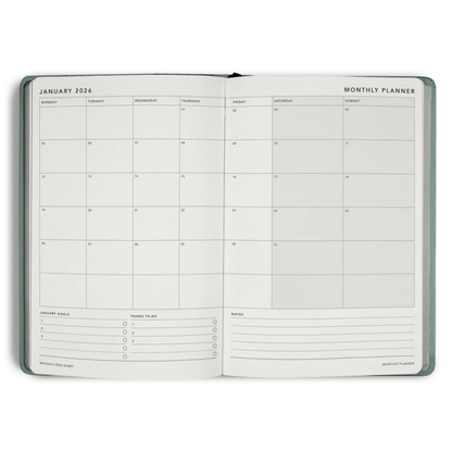 MiGoals - 2026 Sea Green &quot;From the Little Things&quot; Weekly Notes Diary - The Flower Crate