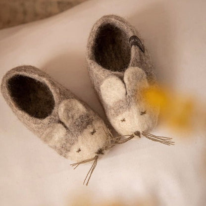 Muskhane - Felt Mouse Slippers - The Flower Crate