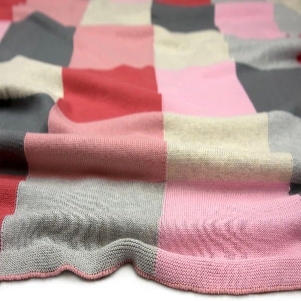 Nana Huchy - Patchwork Baby Blanket, Pink - The Flower Crate