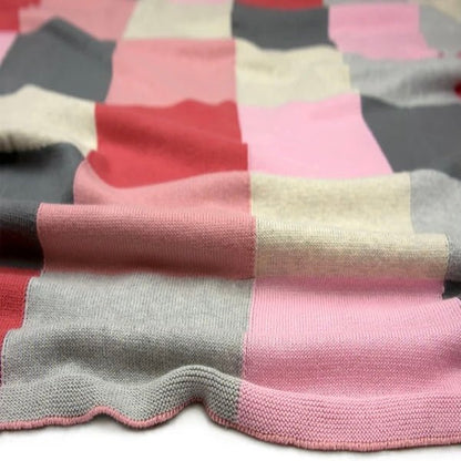 Nana Huchy - Patchwork Baby Blanket, Pink - The Flower Crate