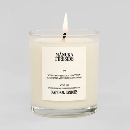 National Candles - Mānuka Fireside Candle - The Flower Crate