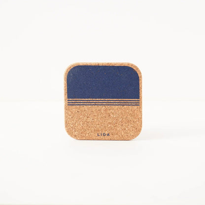 Natural Cork Coasters - Ocean Blue - The Flower Crate