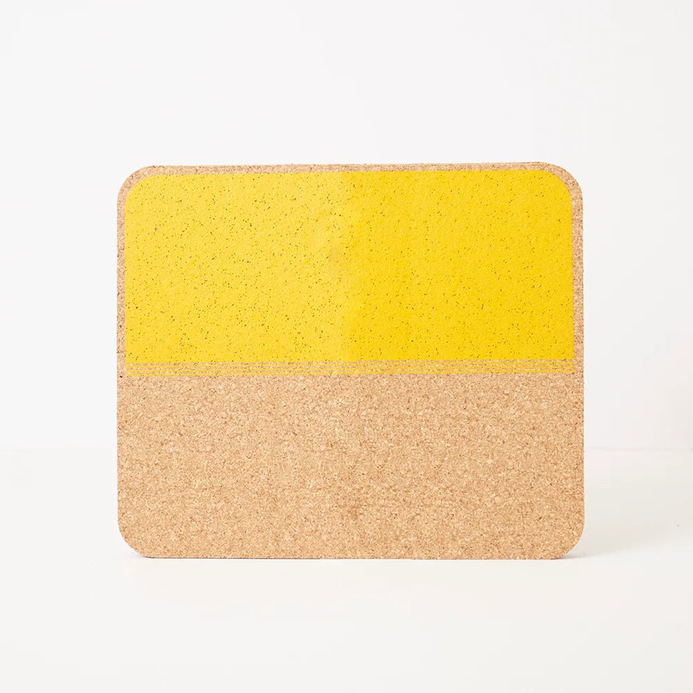 Natural Cork Placemats - Beach Yellow - The Flower Crate