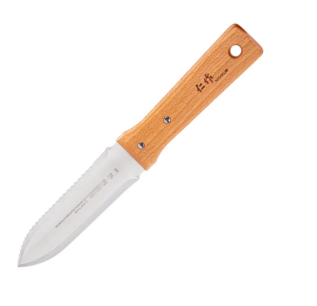 Nisaku - Hori Hori Weeding Knife with Tough Sheath - The Flower Crate