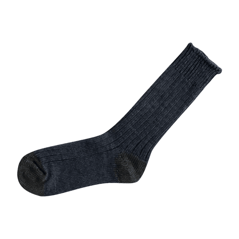 Nishiguchi Kutsushita - Boston Denim Blue Cotton Socks - The Flower Crate