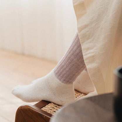 Nishiguchi Kutsushita - Oslo Mohair Wool Pile Sock, Orchid - The Flower Crate