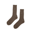 Nishiguchi Kutsushita - Praha Cashmere Ribbed Sock, Cocoa - The Flower Crate
