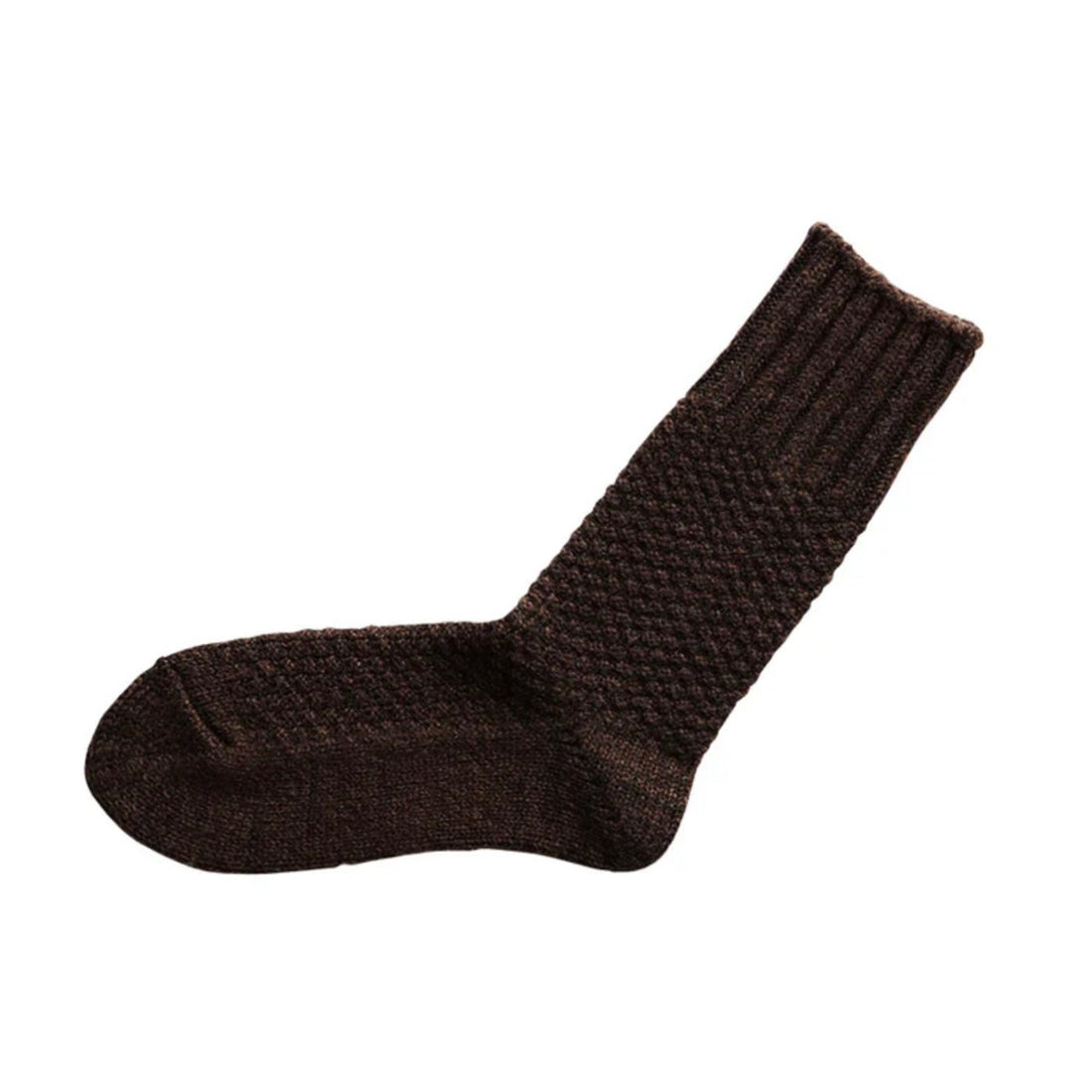 Nishiguchi Kutsushita Socks - Boston Wool, Mocha Brown - The Flower Crate