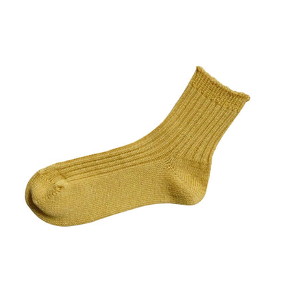 Nishiguchi Kutsushita Socks - Linen Ribbed Praha - The Flower Crate