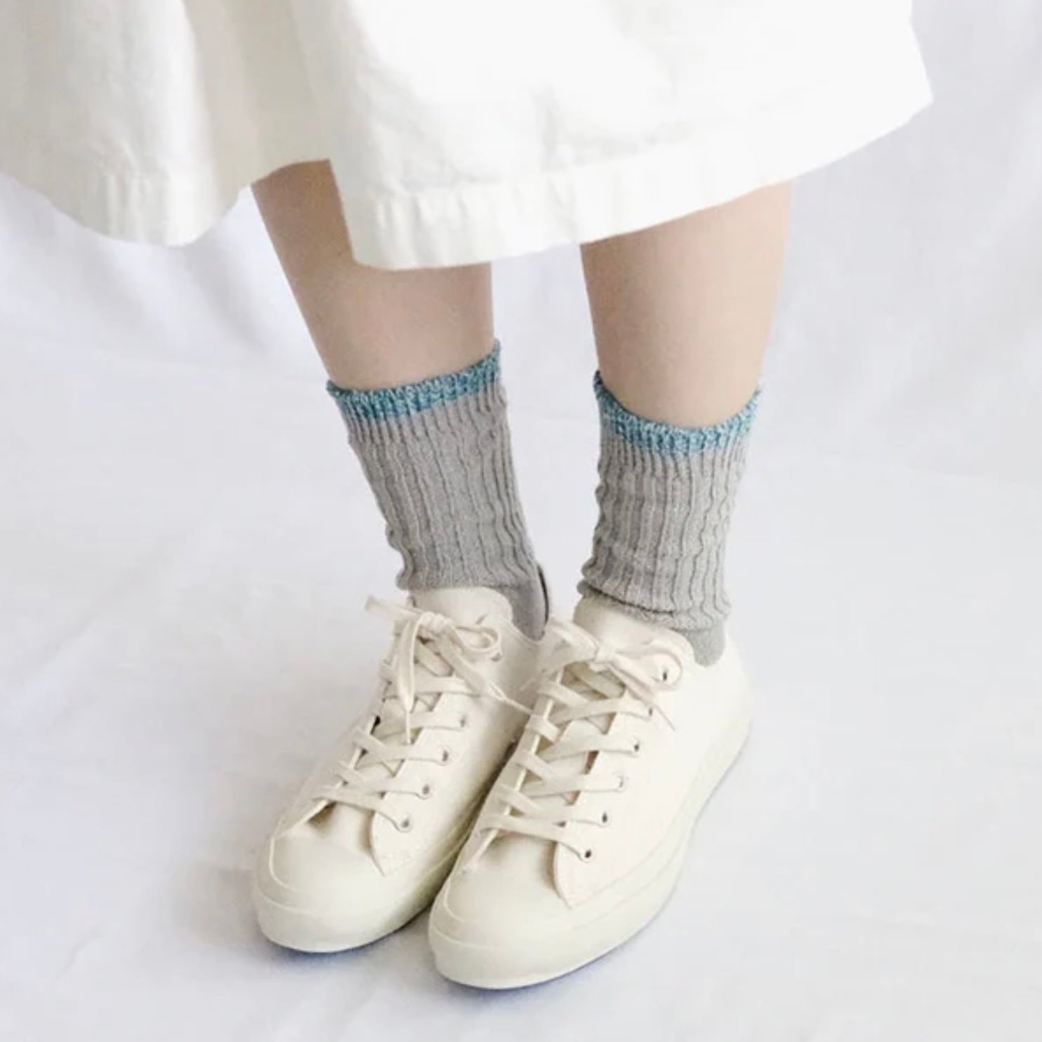Nishiguchi Kutsushita Socks - Silk &amp; Cotton Boston - The Flower Crate