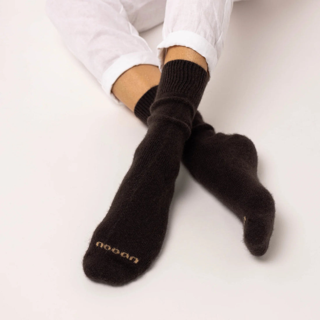 Nooan Socks - Piha, Seal Brown - The Flower Crate