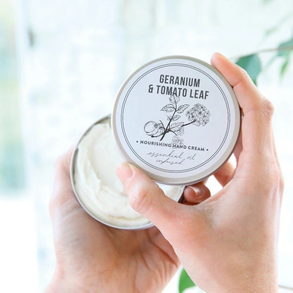 Norfolk Natural Living - Geranium &amp; Tomato Leaf Hand Cream - The Flower Crate