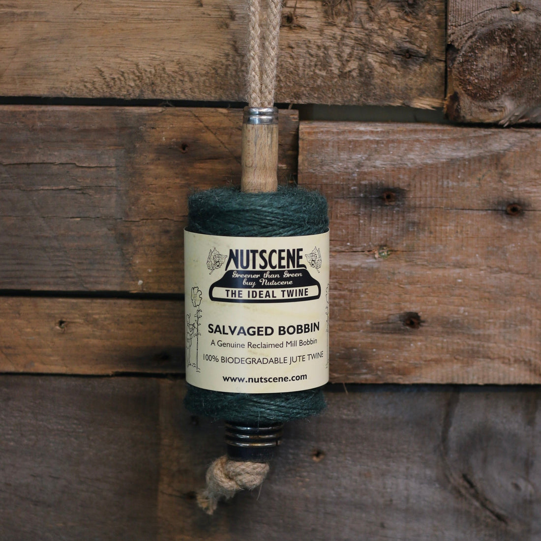 Nutscene - Jute Twine on Recycled Hanging Bobbin - The Flower Crate
