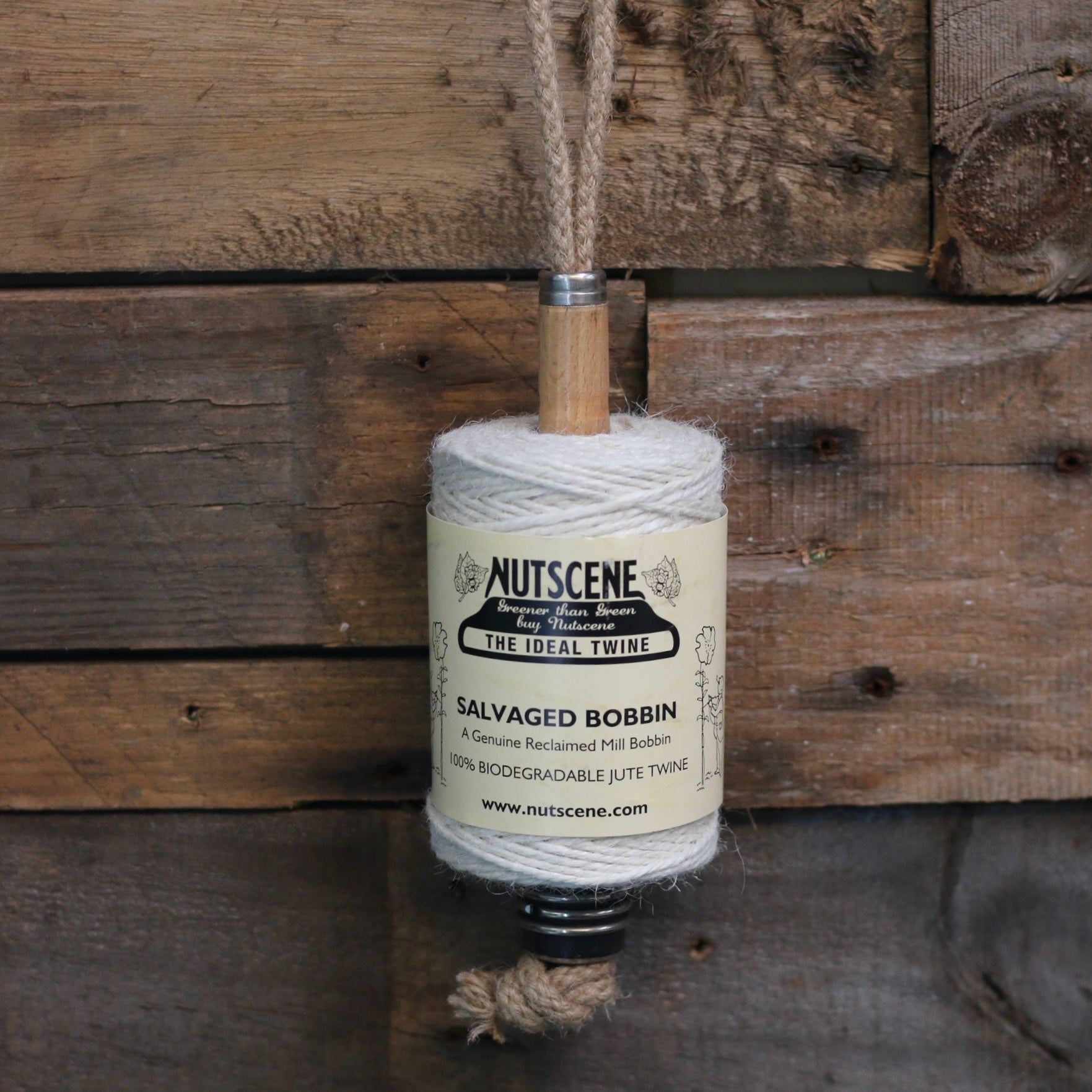 Nutscene - Jute Twine on Recycled Hanging Bobbin - The Flower Crate
