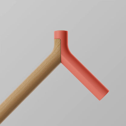 Ooak - Uno Walking Stick, Coral &amp; Oak - The Flower Crate