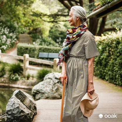 Ooak - Uno Walking Stick, Coral &amp; Oak - The Flower Crate