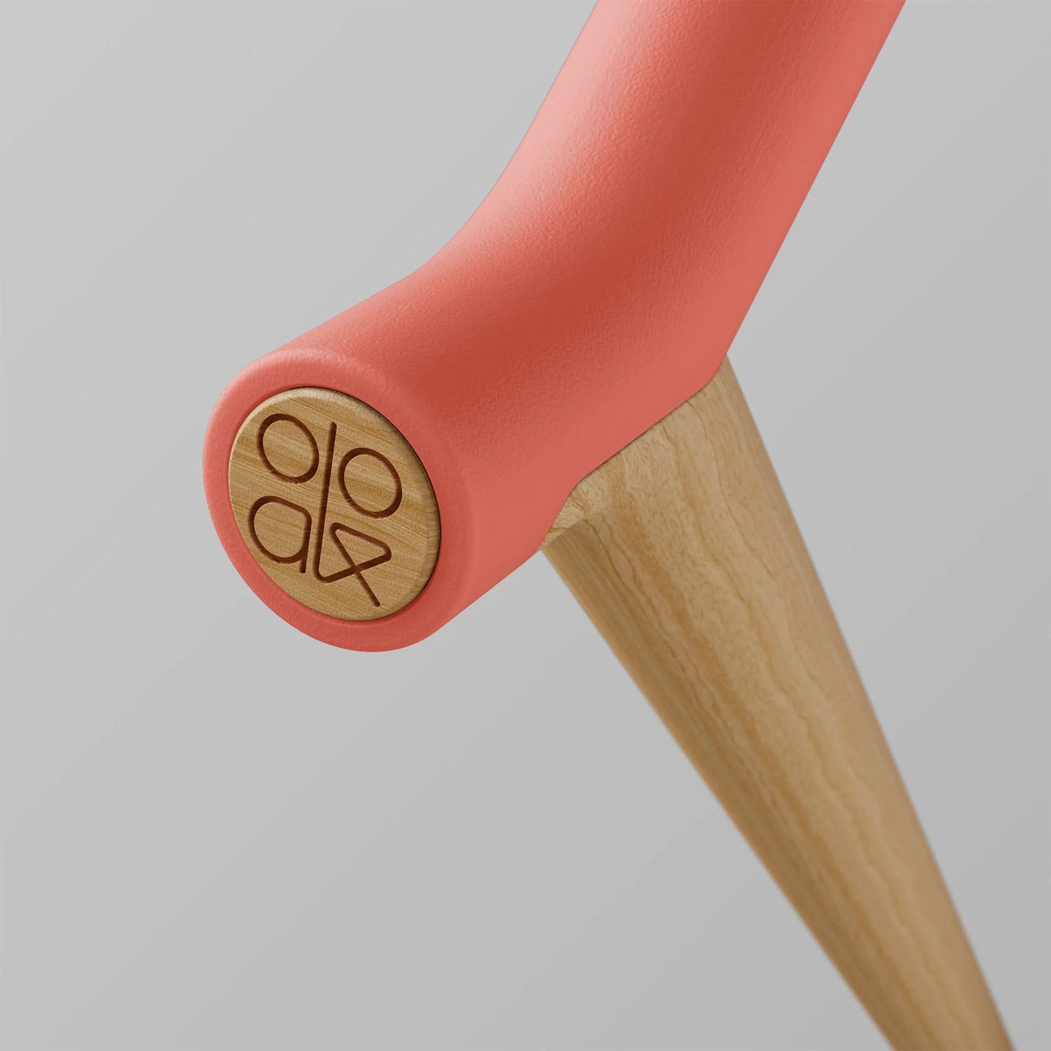 Ooak - Uno Walking Stick, Coral &amp; Oak - The Flower Crate