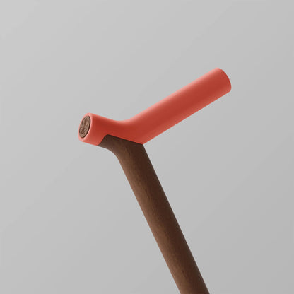 Ooak - Uno Walking Stick, Coral &amp; Walnut - The Flower Crate