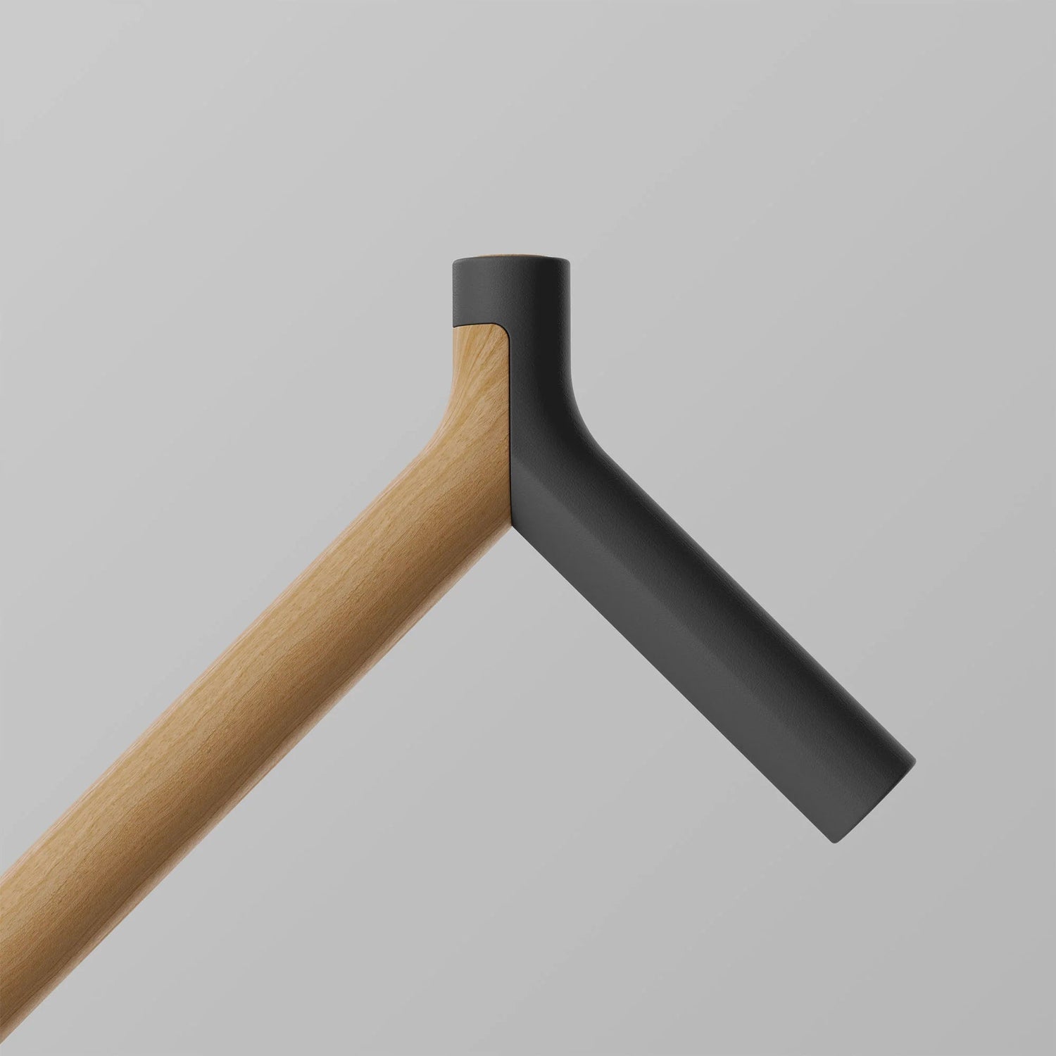 Ooak - Uno Walking Stick, Graphite &amp; Oak - The Flower Crate