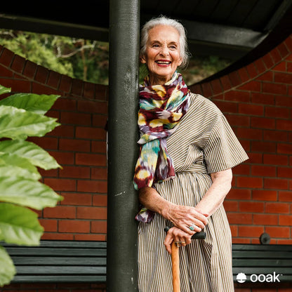 Ooak - Uno Walking Stick, Graphite &amp; Oak - The Flower Crate