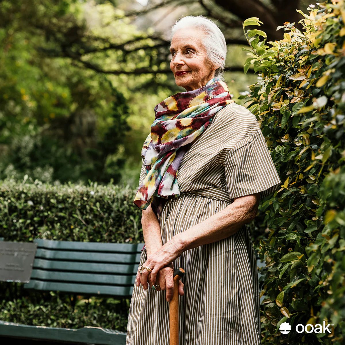 Ooak - Uno Walking Stick, Graphite &amp; Oak - The Flower Crate