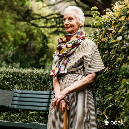 Ooak - Uno Walking Stick, Graphite &amp; Oak - The Flower Crate