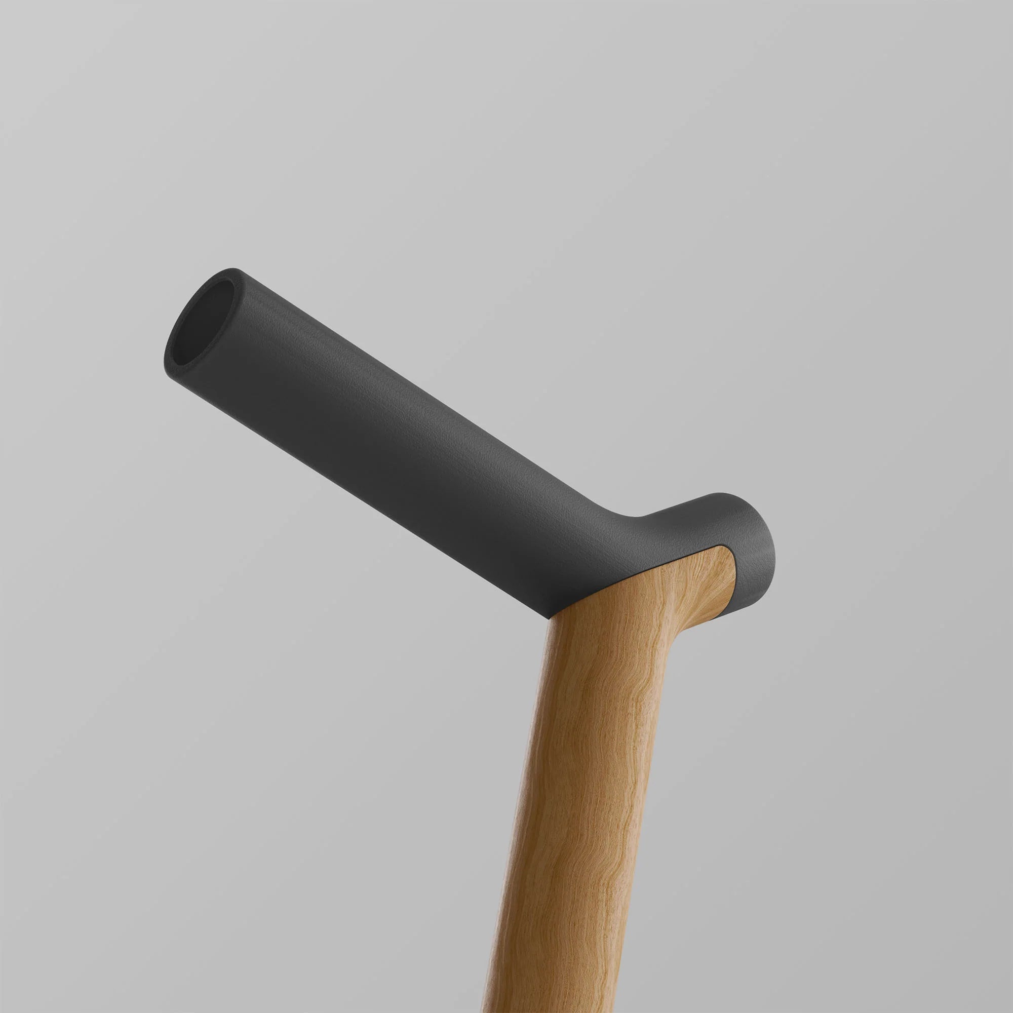 Ooak - Uno Walking Stick, Graphite &amp; Oak - The Flower Crate